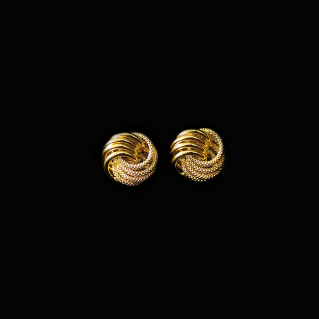 Boucles d'Oreilles Macaron 8 mm Lisses/Sablées