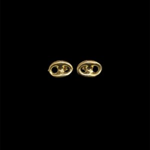 Boucles d'Oreilles Grain de Café Lisse 8 mm