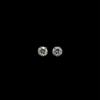 Boucles d'Oreilles Zircon 9 mm