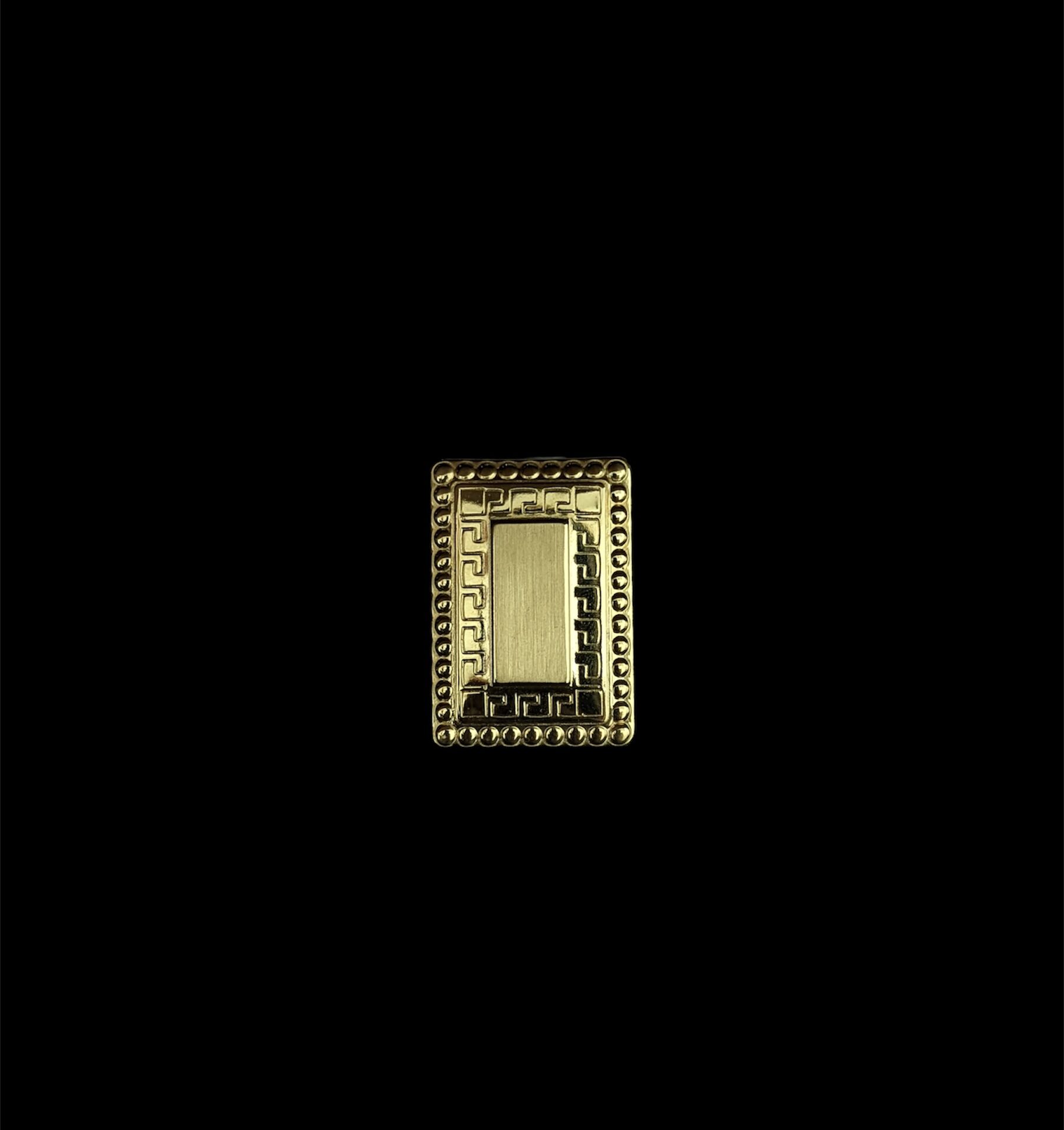 Chevalière Rectangle "biscuit" Plateau Lisse