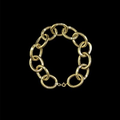 Bracelet Forçat Lisse Canellé 18 mm 21 cm