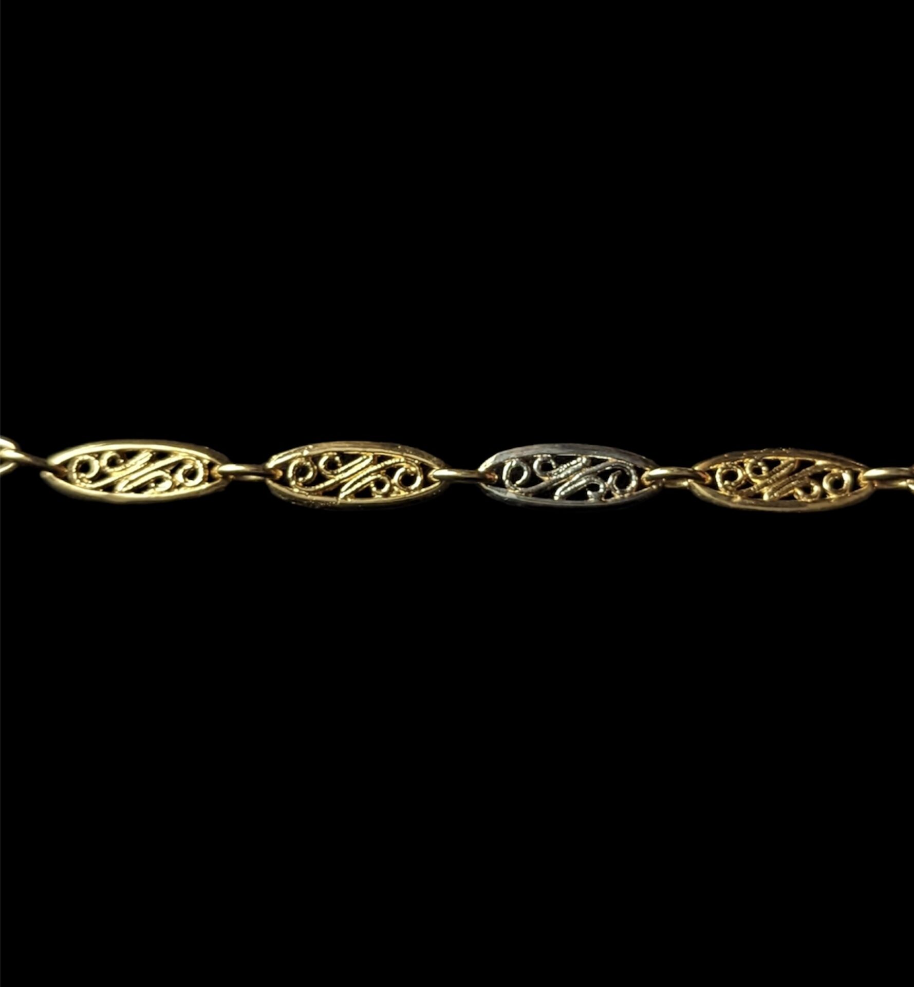 Collier Maille Concombre Filigrane 2 Ors 70 cm – Image 2