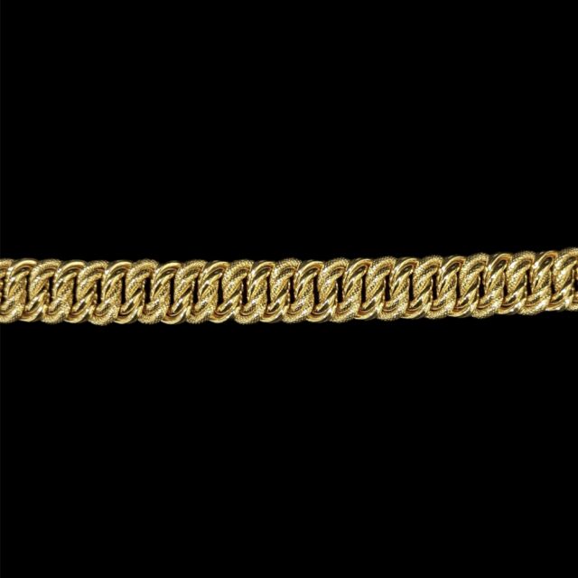 Collier Maille Américaine Lisse/Sablée 60 cm 13 mm – Image 2