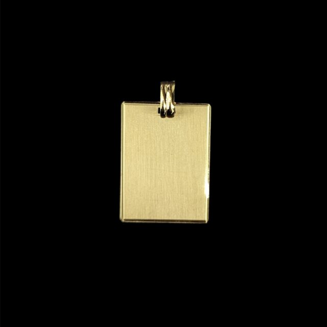 Pendentif Plaque Carré Satiné – Image 2