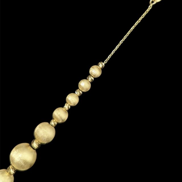 Collier Boules en Chute Satinées  10 mm 45 cm – Image 3