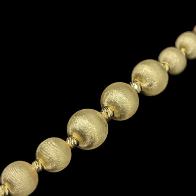 Collier Boules en Chute Satinées  10 mm 45 cm – Image 2