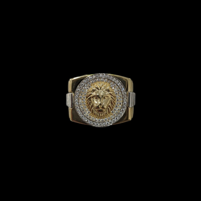 Chevalière Lion Empierré 2 Ors
