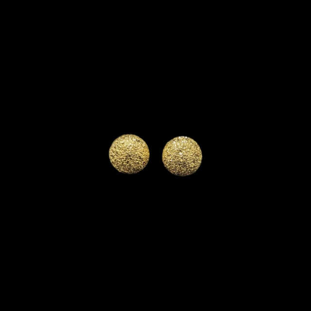 Boucles d'Oreilles Grain d'Or Satinées 8 mm