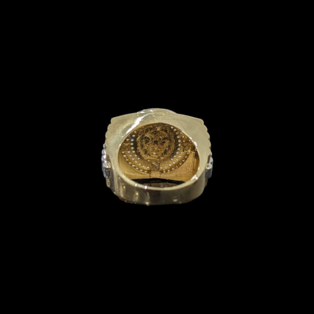 Chevalière Lion Empierré 2 Ors – Image 3