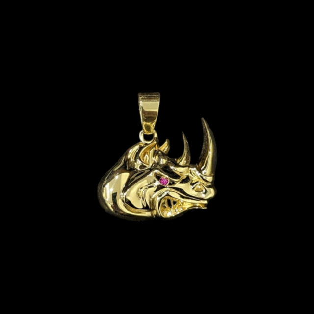 Pendentif Rhinocéros 3D