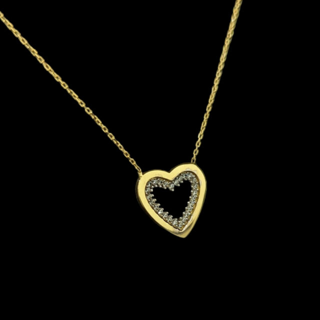 Collier Coeur empierré – Image 2