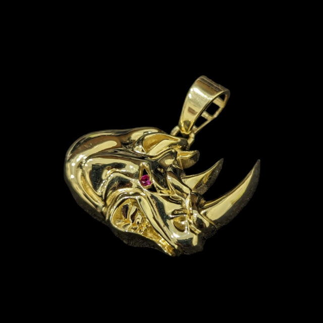 Pendentif Rhinocéros 3D – Image 2