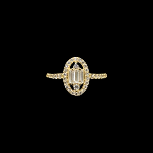 Bague Ovale Empierrée