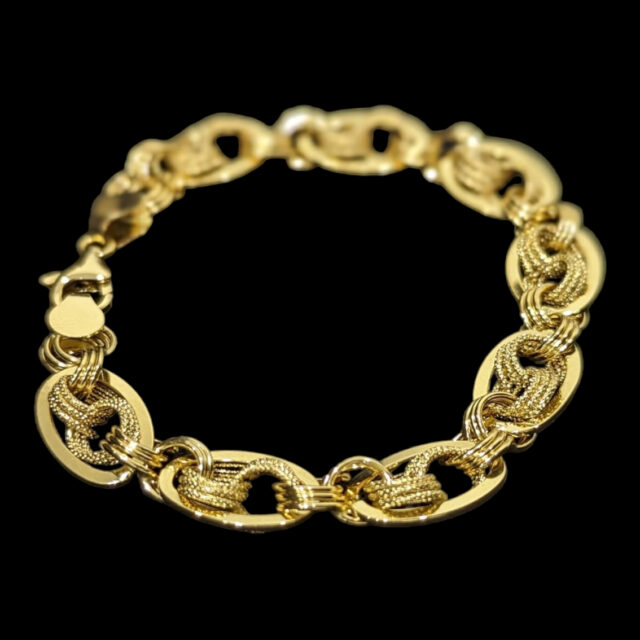 Bracelet Double Macaron lisse/sablé – Image 2