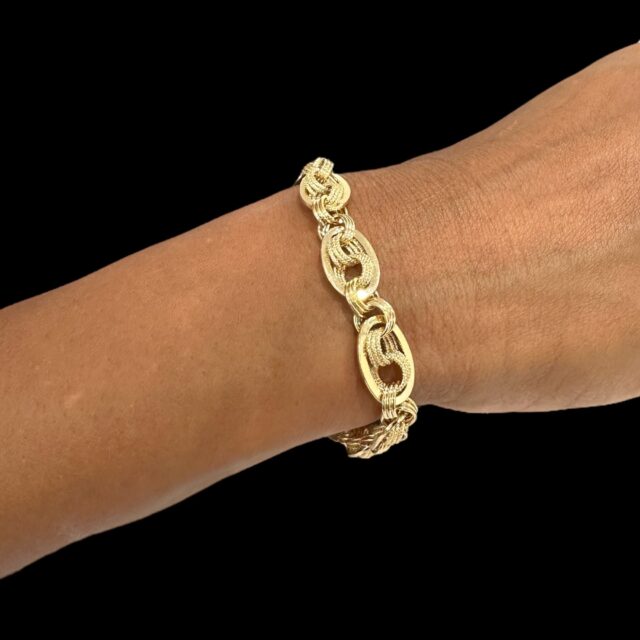 Bracelet Double Macaron lisse/sablé – Image 3