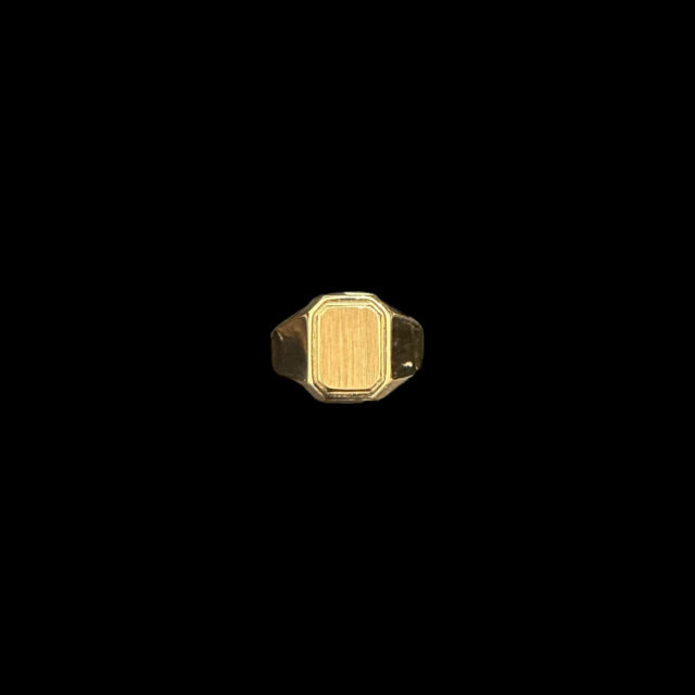 Chevalière Rectangle lisse