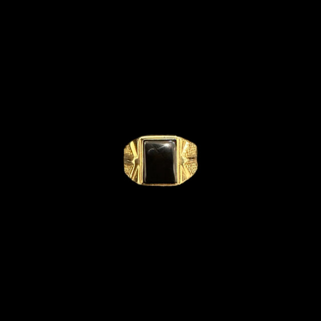 Chevalière Rectangle Onyx