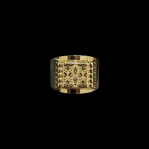 Chevalière Ailette Rectangle Lys