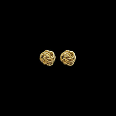 Boucles d'Oreilles Macaron 8 mm Sablées