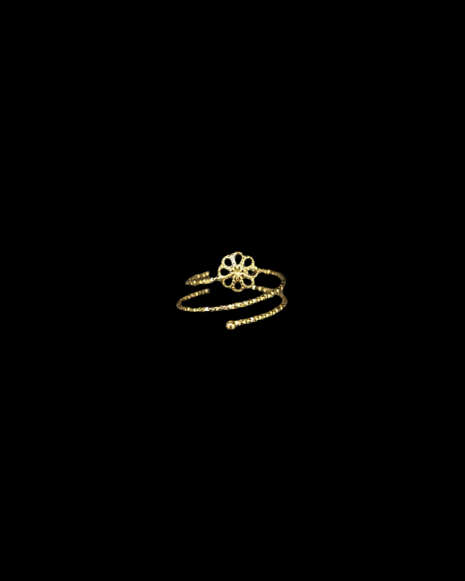 Bague Réglable Fleurs