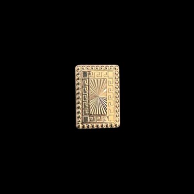 Chevalière Biscuit Rectangle Soleil