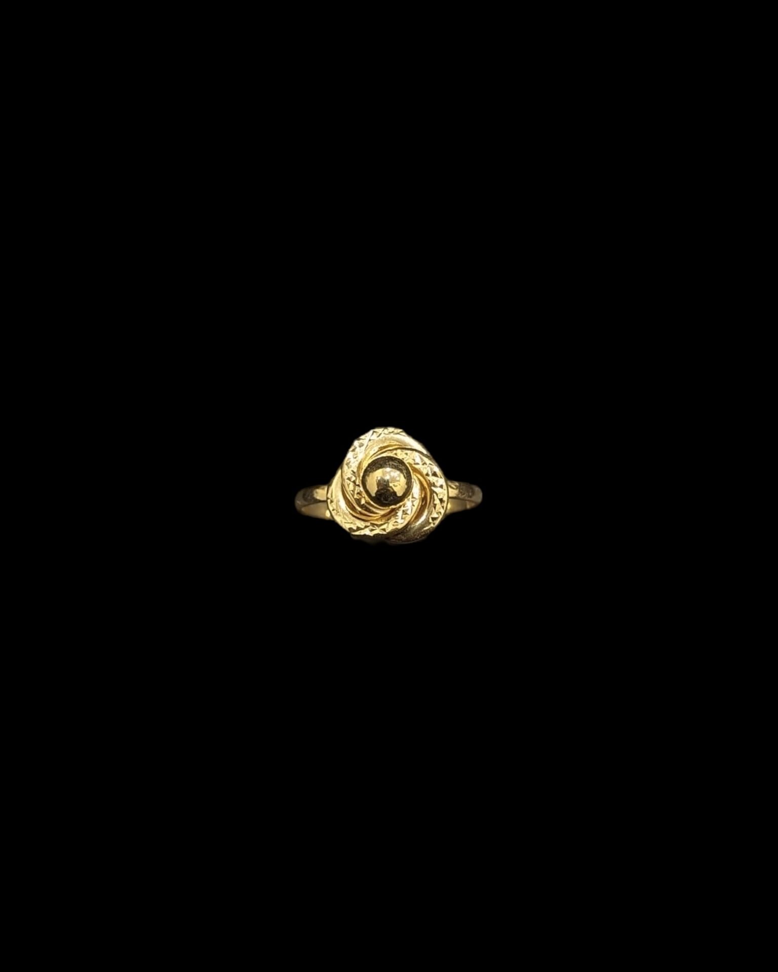 Bague Originale Argent Avec Boule Bleue Et Fleurs – Taille 56 – Occasion En Très Bon état