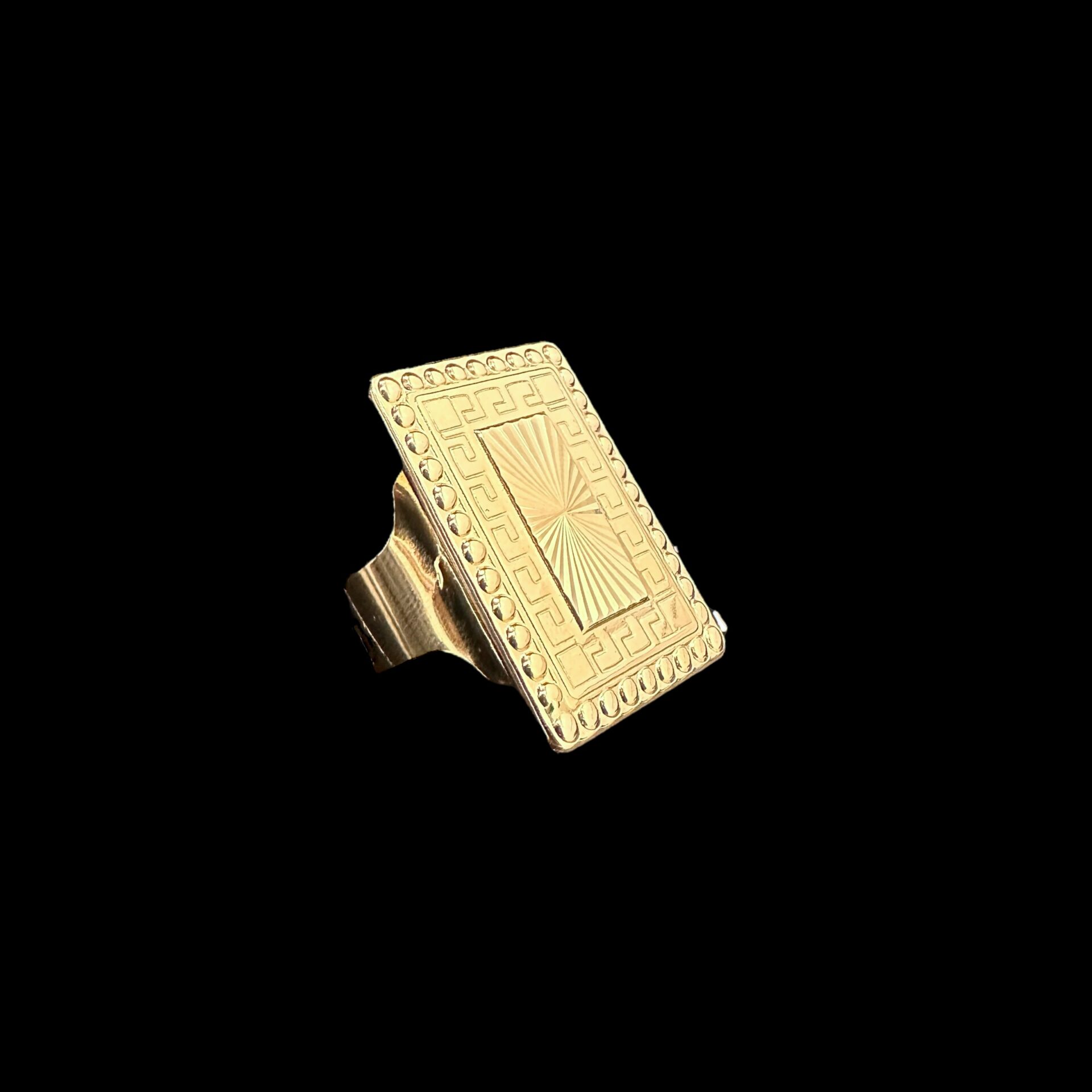 Chevalière Biscuit Rectangle Soleil – Image 2