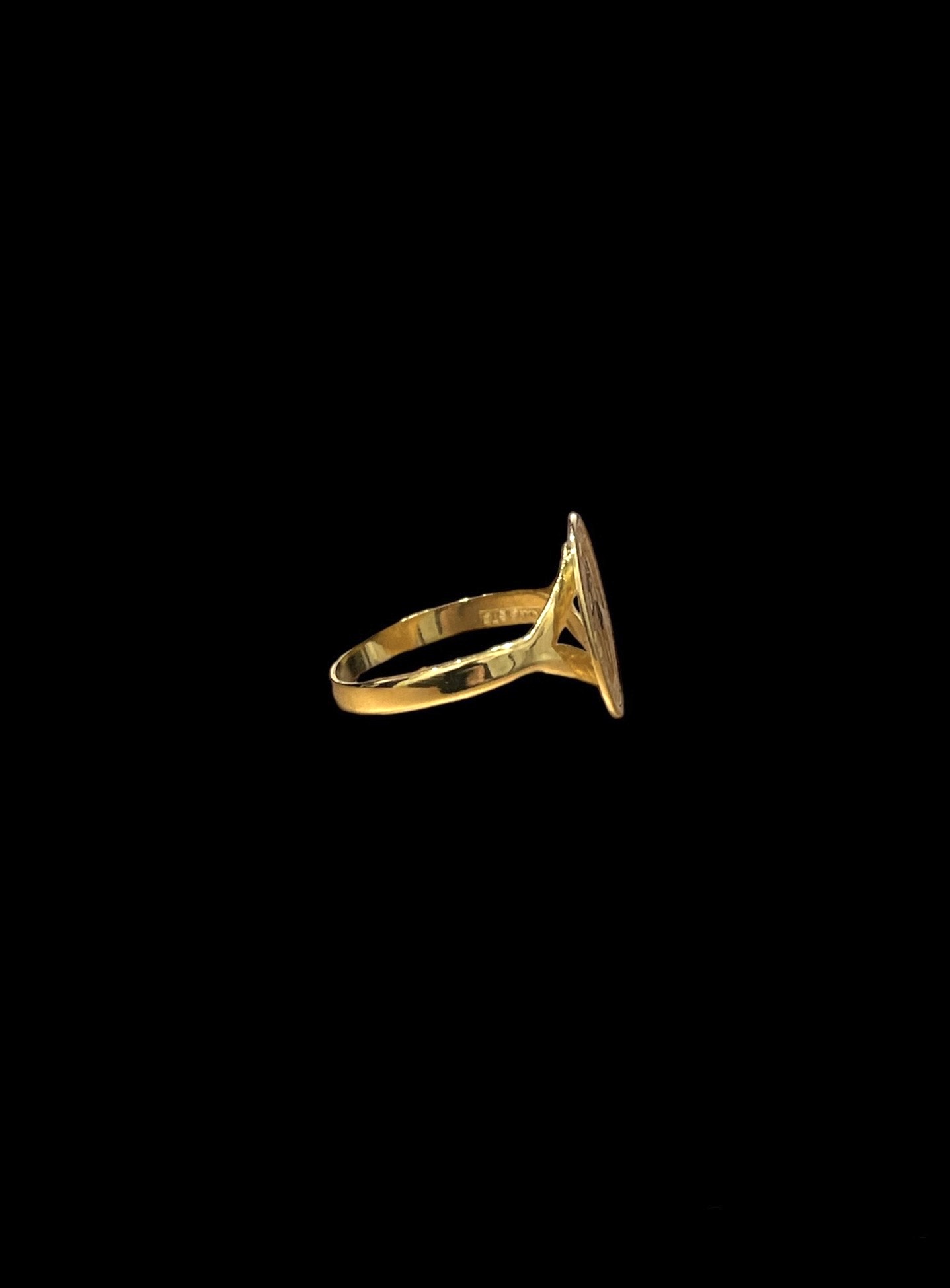 Bague Réglable Cuivrée – Cabochon Sainte Vierge Marie – Neuve Sans Boîte