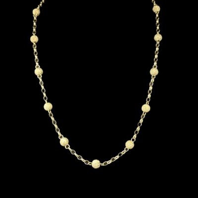 Collier boules lisses et sablées