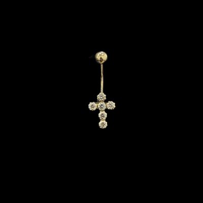 Piercing Nombril Zircon Croix