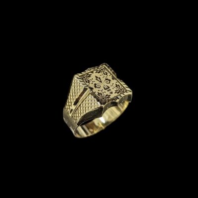 Chevalière Carrée Lys 17 mm