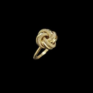 Bague Noeud Lisse/ Sablée 12 mm