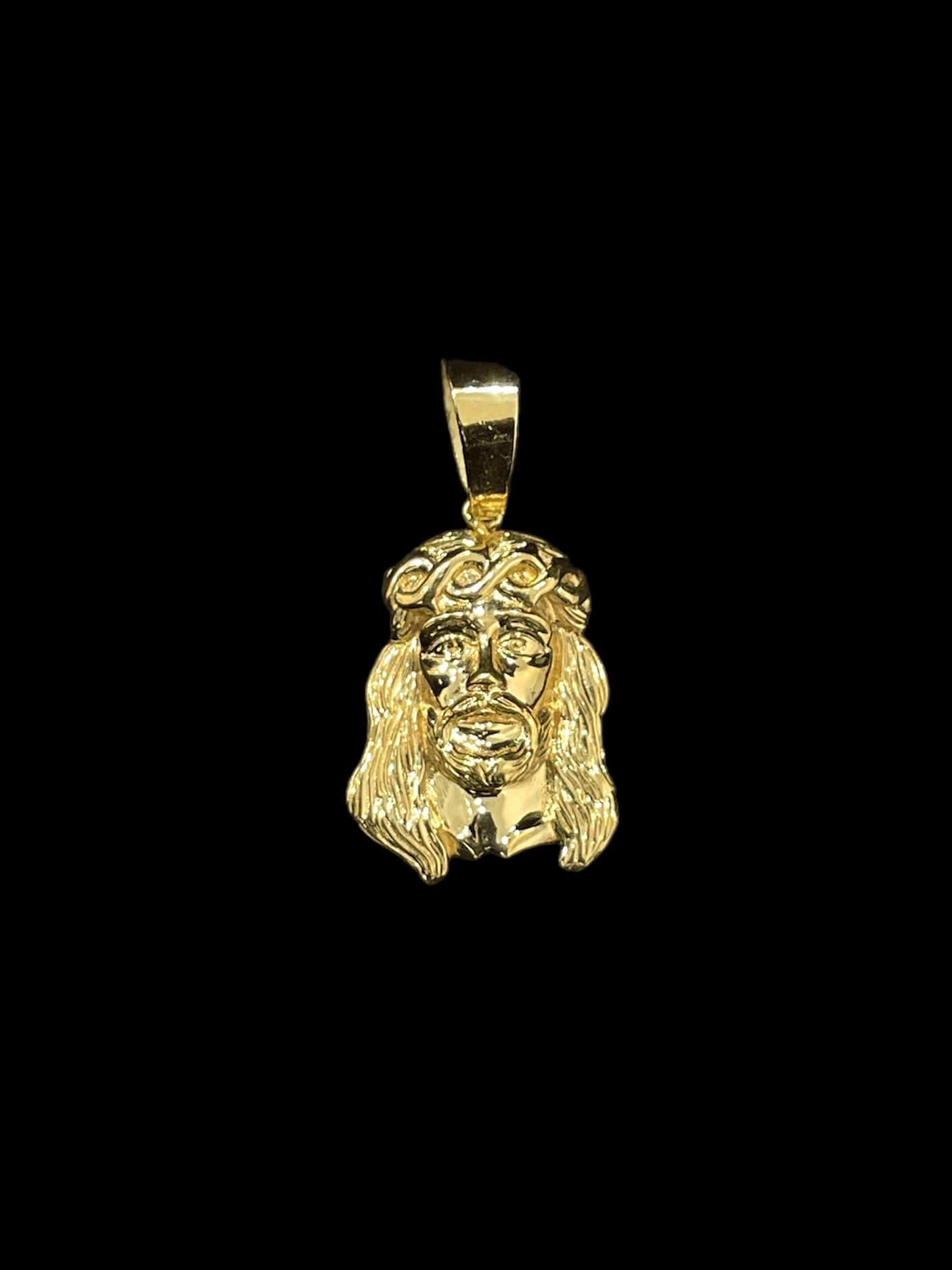 Pendentif Tête Du Christ En Or Jaune 18 Carats 4.00 Gr - Dimensions 20x13 Mm, Neuf Avec étiquettes