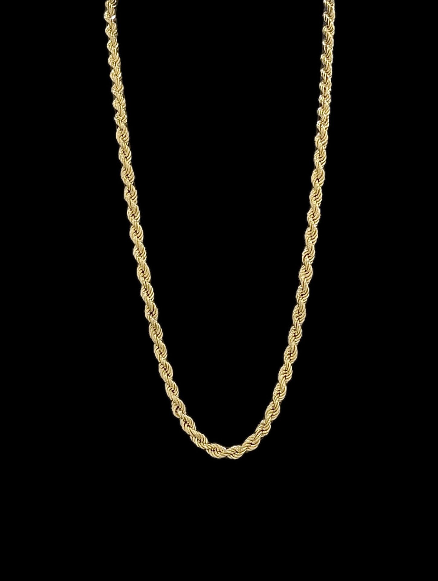 Collier Corde Lisse Sablé 80 cm 8 mm