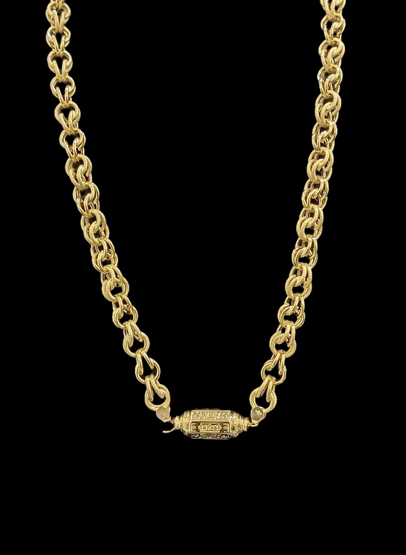 Collier Gwo Sirop Lisse/Sablé 74 cm 12 mm Avec Barillet