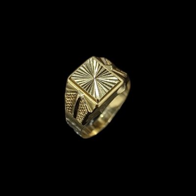 Chevalière Carrée Soleil