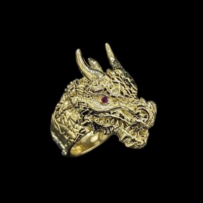 Chevalière 3D Dragon