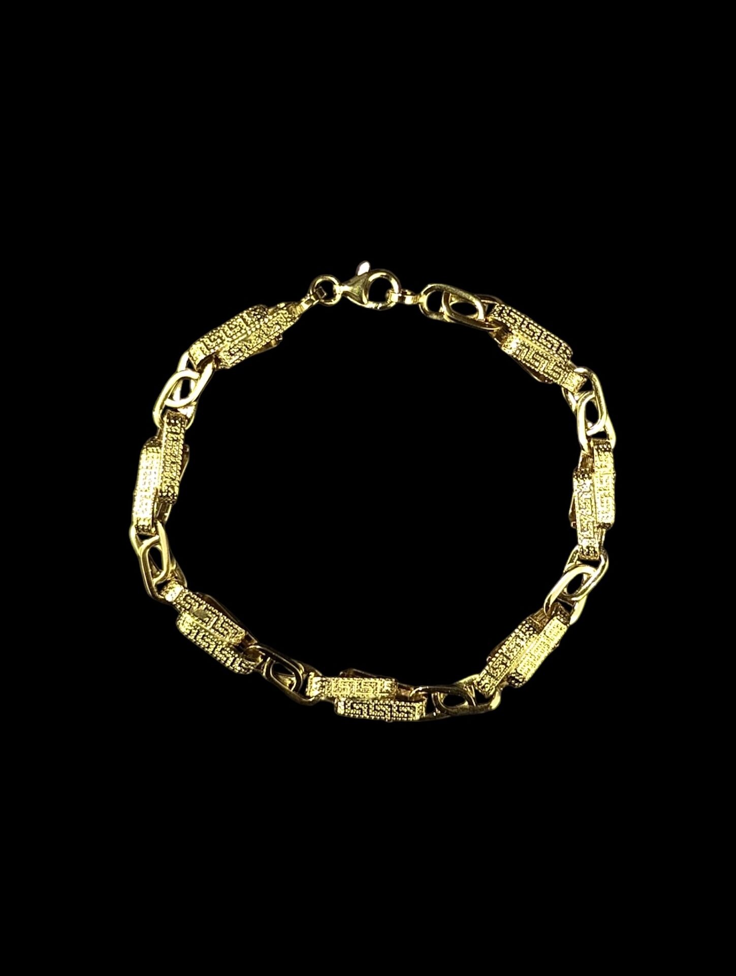 Bracelet Maille Double Disco Grec