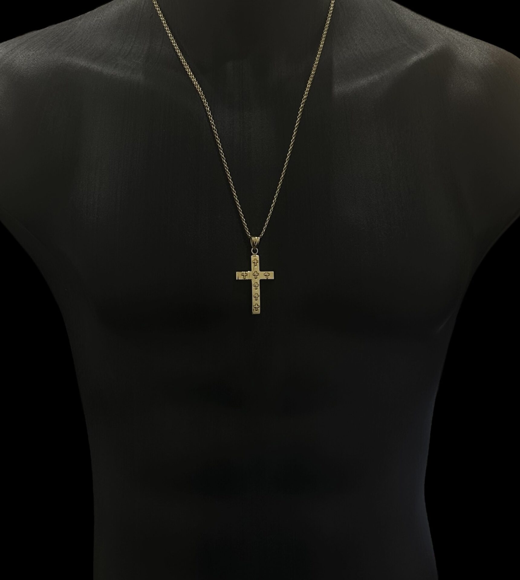 Ensemble Collier Forçat Double Croix 3D – Image 5