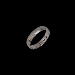 Alliance Or Blanc Striée 4 mm