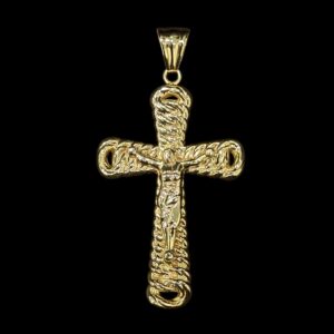 Pendentif Croix Christ Maille Américaine