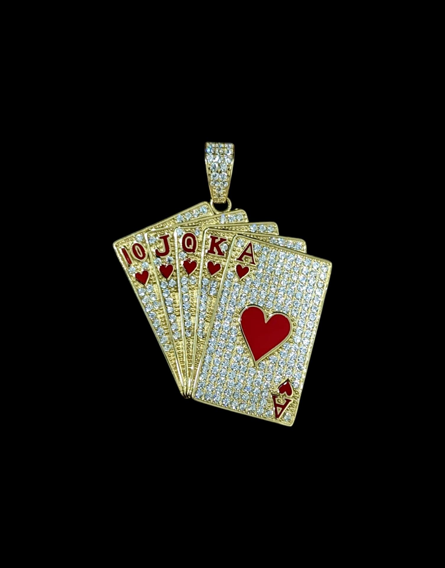 Pendentif Jeux De Carte Empierré 3D