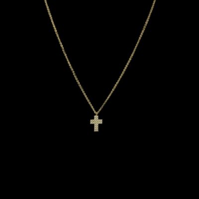 Collier Croix Empierrée 50 cm