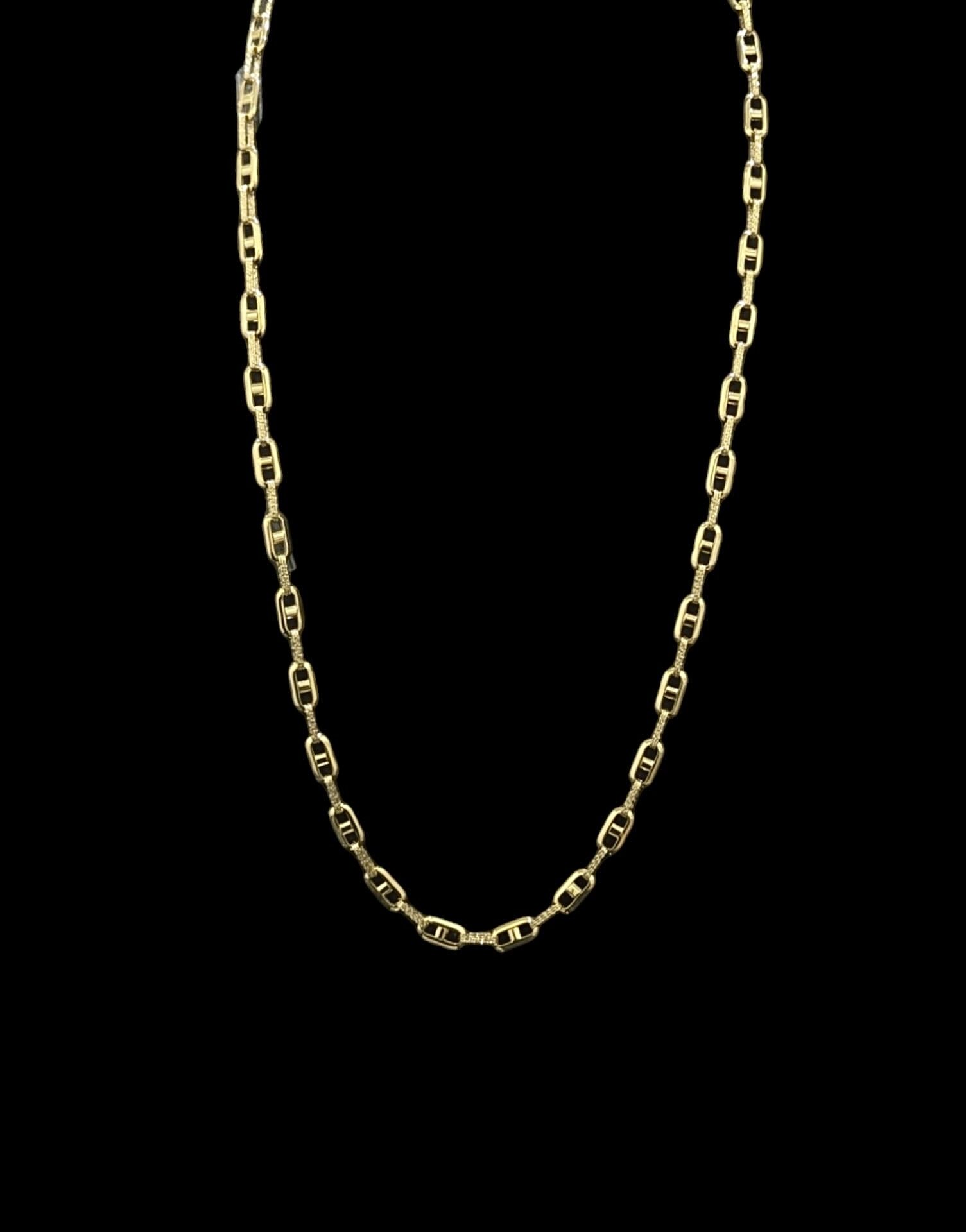 Collier Fantaisie Carrée Alternée 70 cm 6 mm