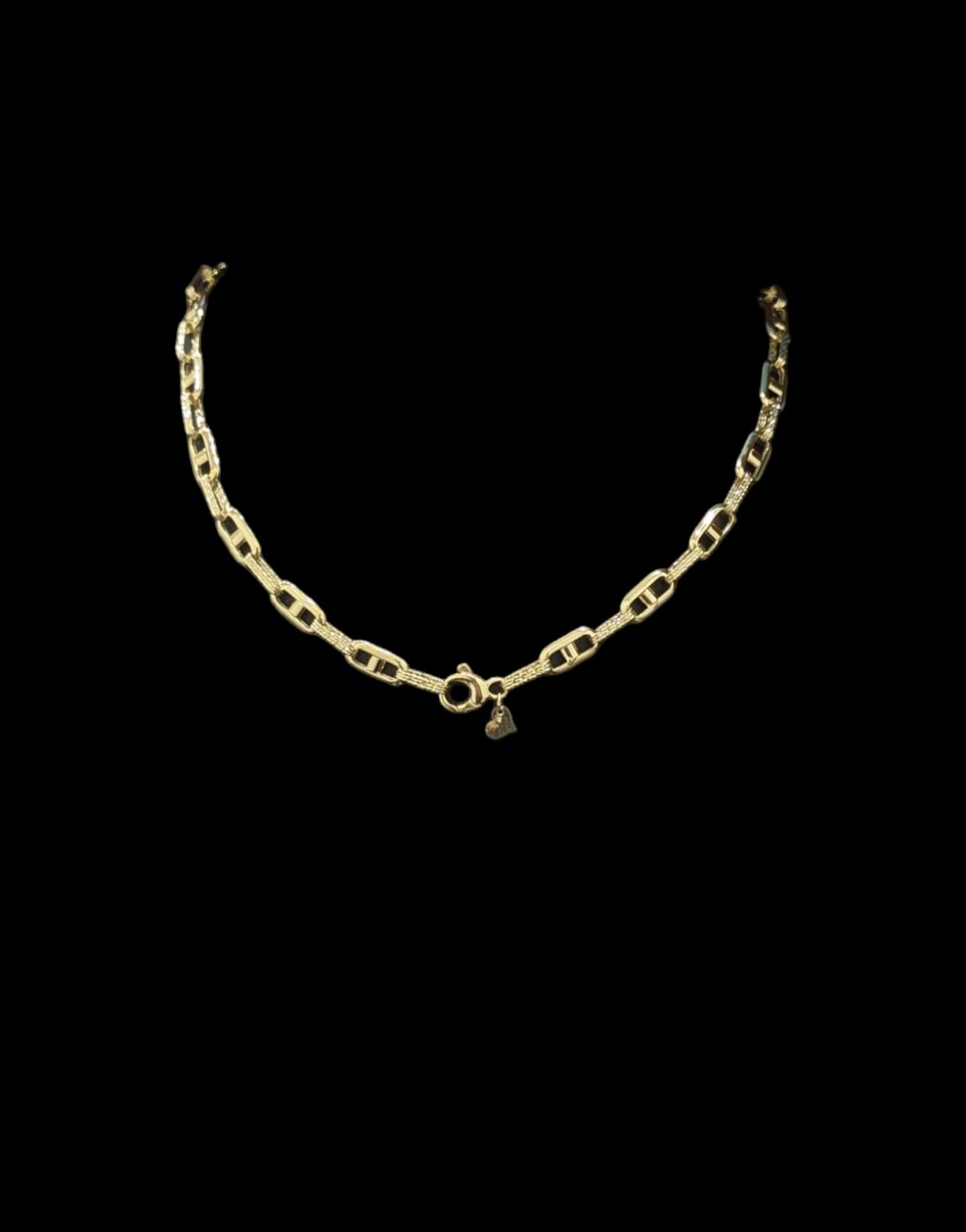 Collier Fantaisie Carrée Alternée 70 cm 6 mm – Image 3