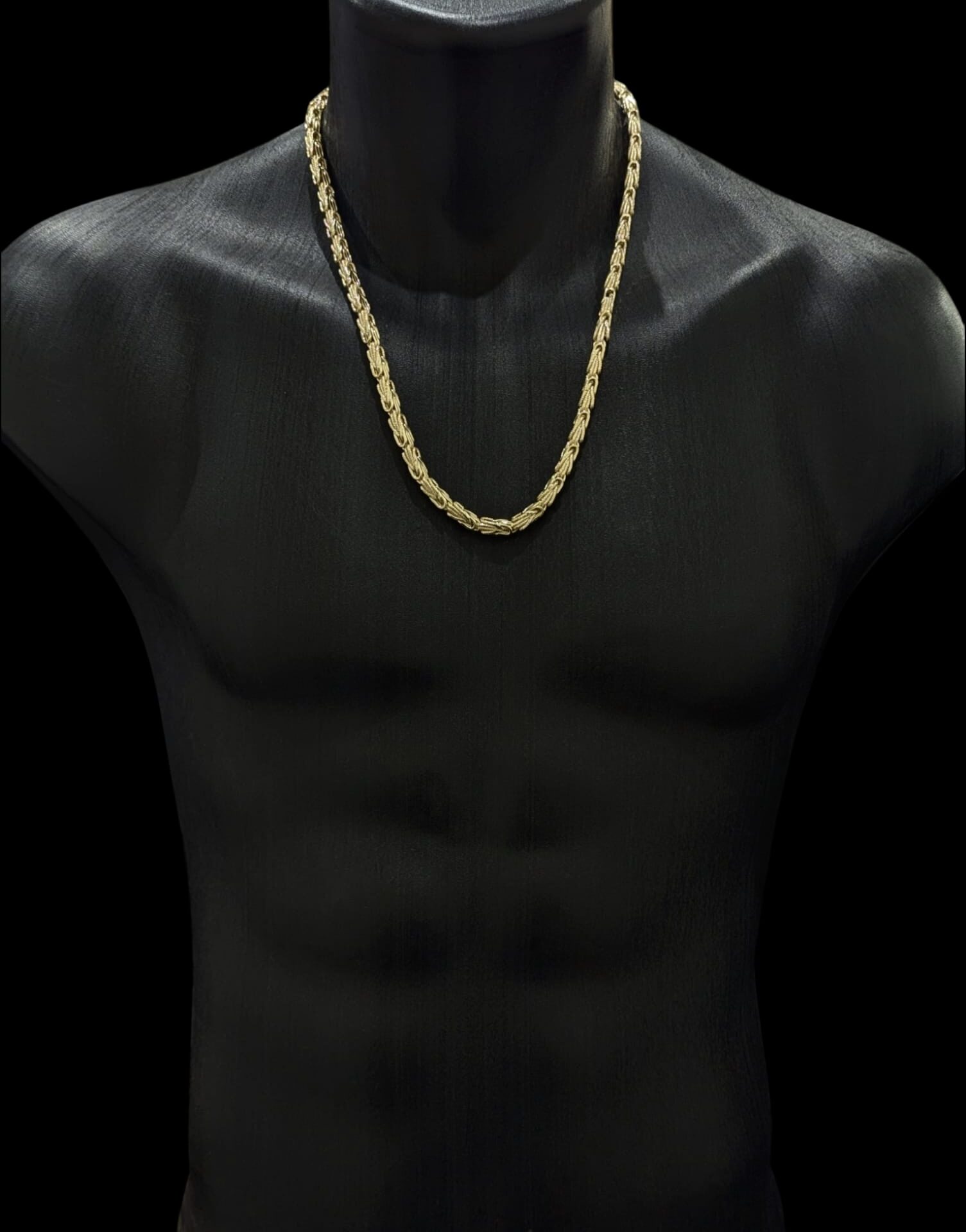 Collier Maille Royal Carré Lisse Sablé 60 cm 5 mm – Image 4