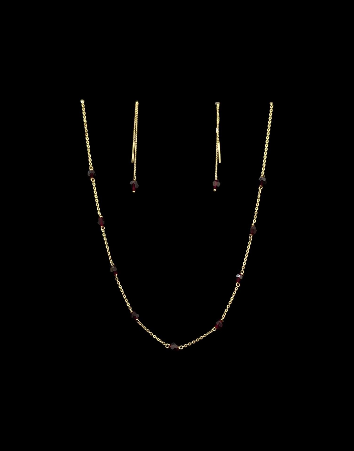 Ensemble Grenats Chainette