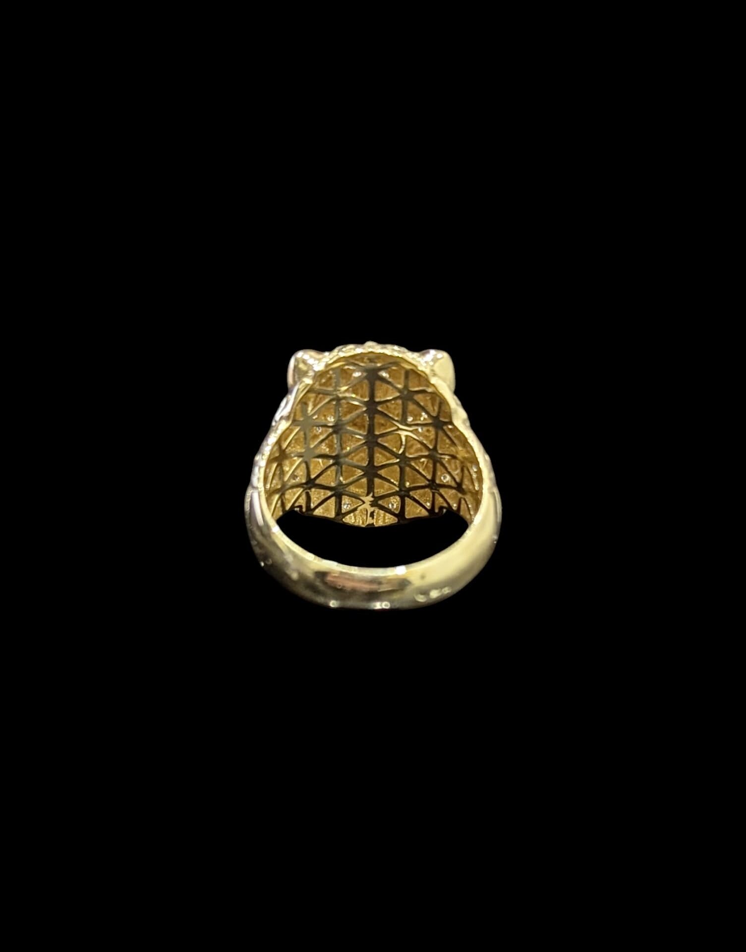 Chevalière 3D Lion Avec Crinière Empierrée – Image 3