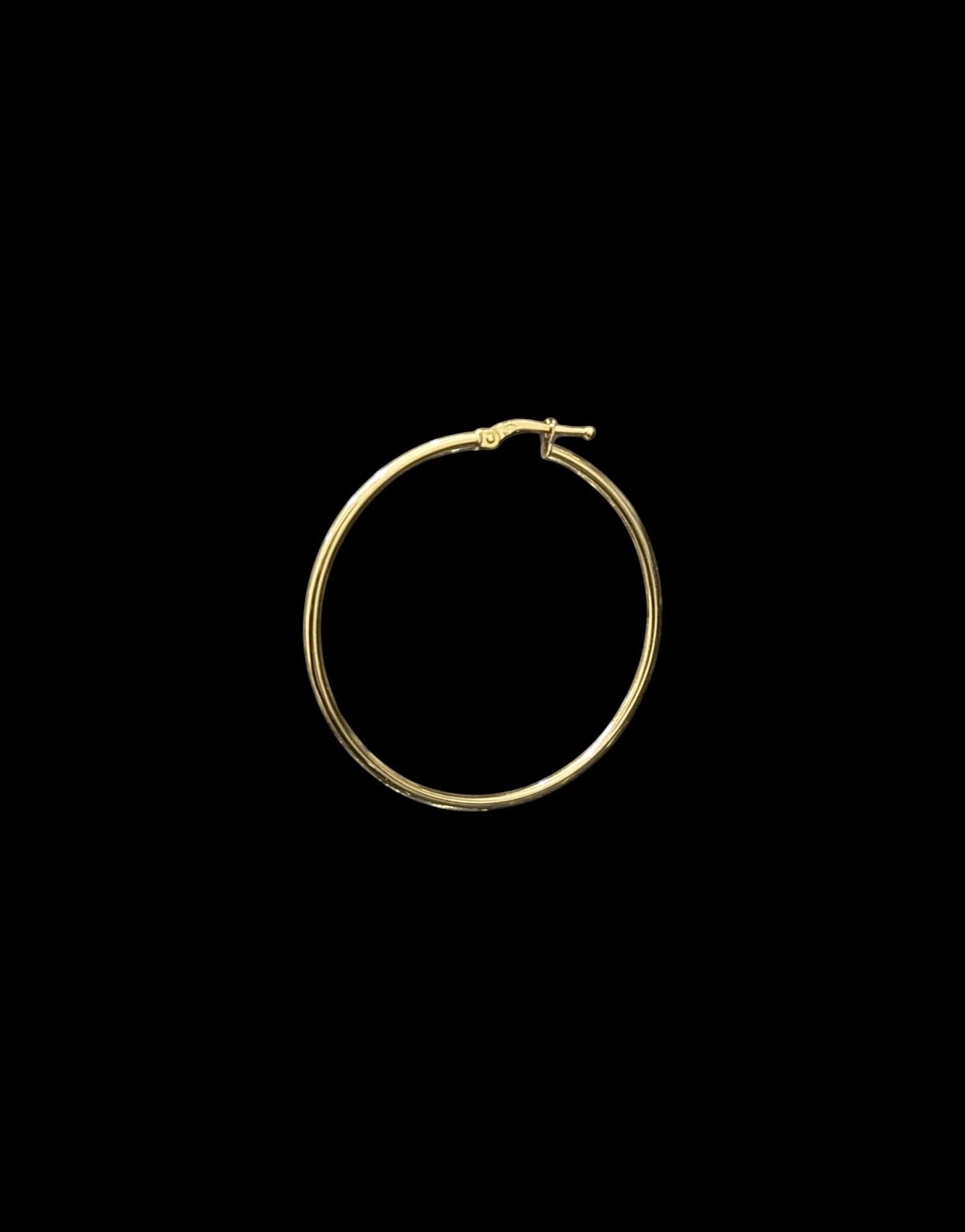 Créoles Lisses 33 mm 2mm – Image 2