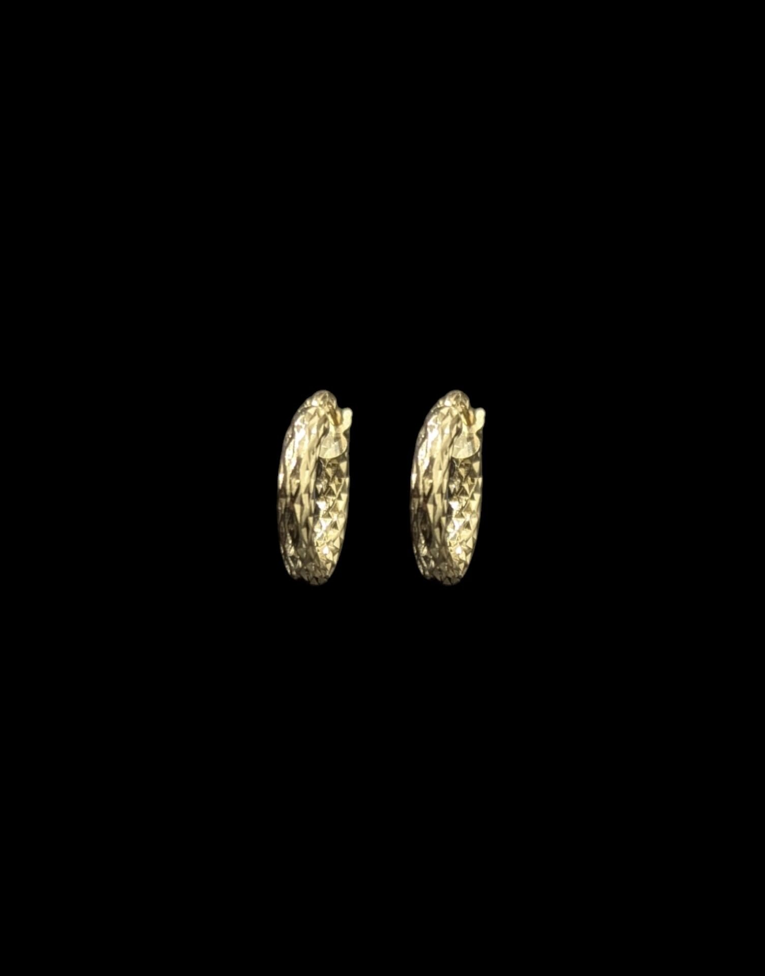 Créoles Martelés Mat 16 mm 3 mm